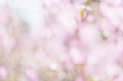 Preview: Background Of Flowers On Soft Pastel Color In Blur Style