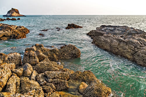Preview: Tropical Rock Beach And Sea Summer Nature Landscape Koh Samui, Thailand.