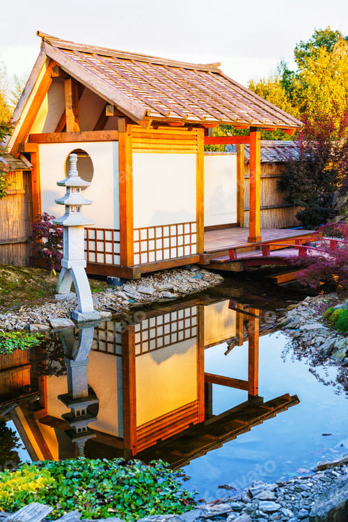 Preview: Japanese Garden With Pavilion