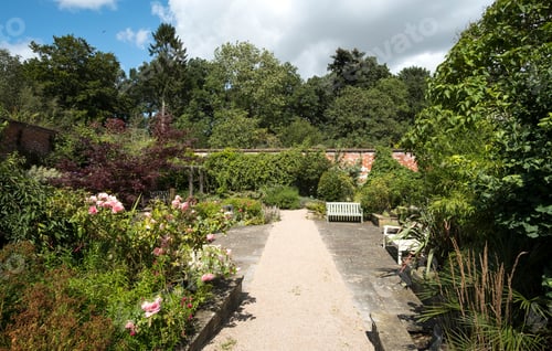 Preview: Park Benches In A Summer Garden