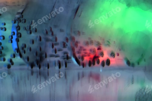 Preview: Abstract Composition With Underwater Tubes With Colorful Jelly Balls Inside And Bubbles