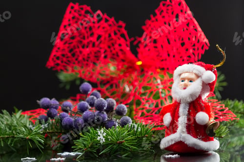 Preview: Still Life Composition With Christmas Decorations And Objects