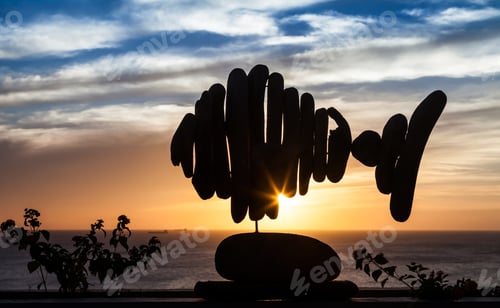 Preview: Driftwood Art In The Shape Of A Fish In Sunset