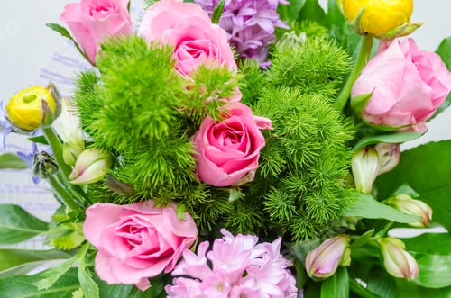 Preview: Colorful Mix Of Flowers. May Be Used As Background