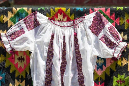 Preview: Romanian Traditional Blouse - Textures And Traditional Motifs