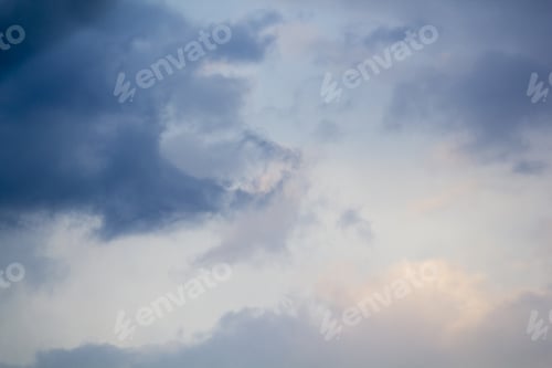 Preview: Beautiful, Dramatic Clouds And Sky. Image Has Grain Texture Seen At Its Maximum Size