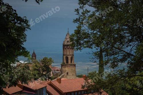 Preview: Sighnaghi Panoramic View, Kakheti Region Of Georgia. A Popular Place Among Tourists. City Of Love