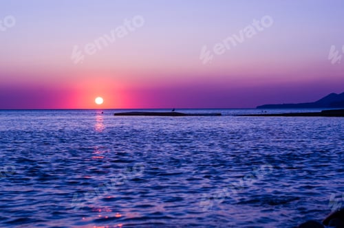 Preview: Amazing Sea Sunset, The Sun, Waves, Clouds