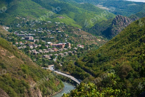 Preview: Beautiful Mountain Landscape With Tumanyan Town, Armenia.