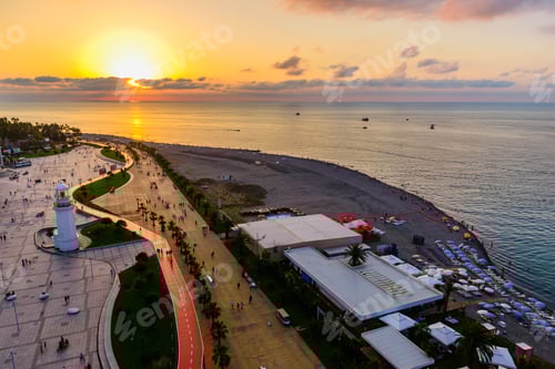 Vista previa: Fabulosa puesta de sol sobre el Mar Negro, Adjara