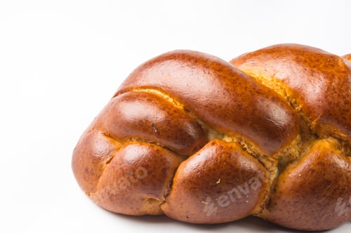 Preview: Chunks Large Braided Loaf On White Background