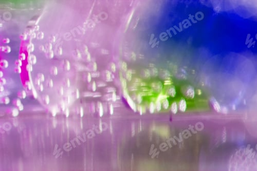 Preview: Abstract Composition With Underwater Tubes With Colorful Jelly Balls Inside And Bubbles