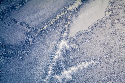 Preview: Ice Flowers On Glass - Texture And Background. High Resolution And Sharp, Beautiful Details
