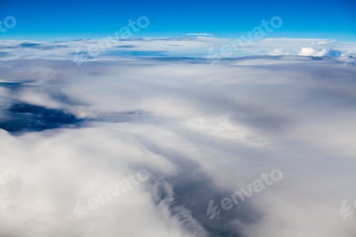 Preview: Beautiful, Dramatic Clouds And Sky Viewed From The Plane