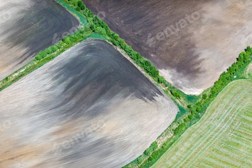 Preview: Aerial View Over The Rural Fields