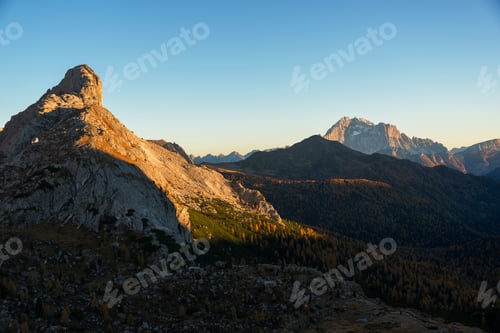 Preview: Autumn In Dolomites Above The Valparola Mountain Pass