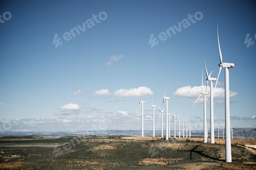 Preview: Windmills For Electric Power Production, Zaragoza Province, Aragon, Spain