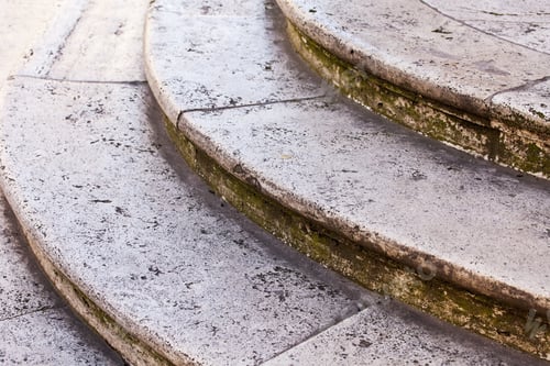 Preview: The Rounded-Off Steps Of An Old Ladder On The Street