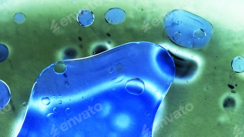 Preview: Abstract, Colorful Composition With Oil, Water And Ink