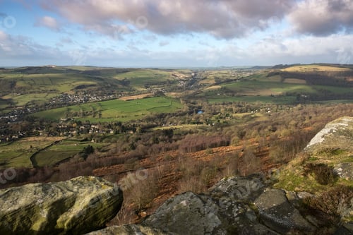 Preview: Rocky Landscape In The Derbyshire Peak District, England, Uk