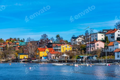 Preview: Small Village On Lake Malaren Near Stockholm In Sweden