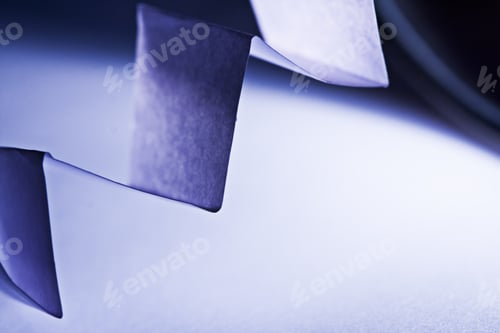 Preview: Macro, Abstract, Background Picture Of A Orange Zig-Zag Paper On Paper Background