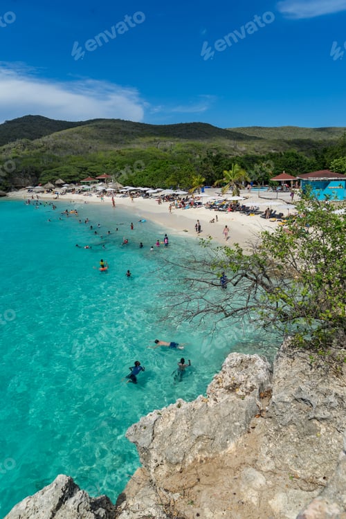 Preview: Cliff Jumpers At Playa Knip - A Beautiful Beach On The Caribbean Island Of Curacao