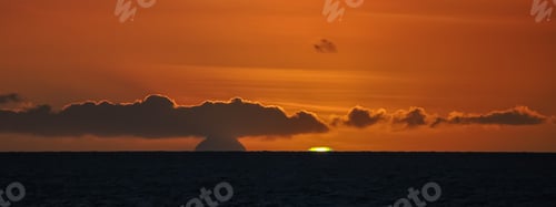 Preview: Sunset And Green Flash Over The Caribbean Sea From Curacao Island