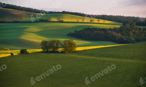 Preview: South Moravia Landscape And Farmland At Sunrise