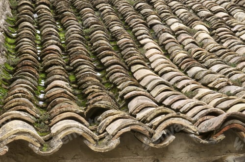 Preview: Closeup Of A Tiled Roof In Spain.