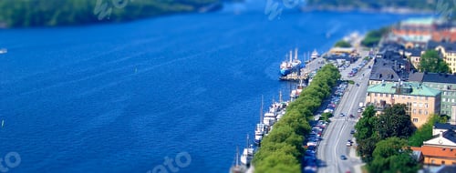 Preview: Panoramic View Of Stockholm From City Hall Tower, Sweden. Tilt-Shift Effect Applied