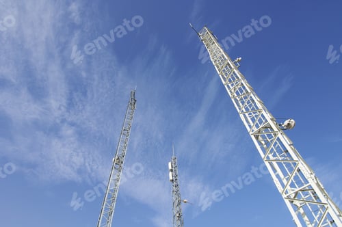 Preview: Telecommunications Towesr And Blue Sky