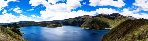 Preview: Amazing View Of Lake Of The Quilotoa Caldera. Cuicocha Is The Western Volcano In Andes Range And Is
