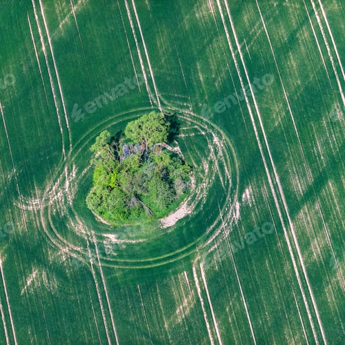 Preview: Aerial View Over The Rural Fields