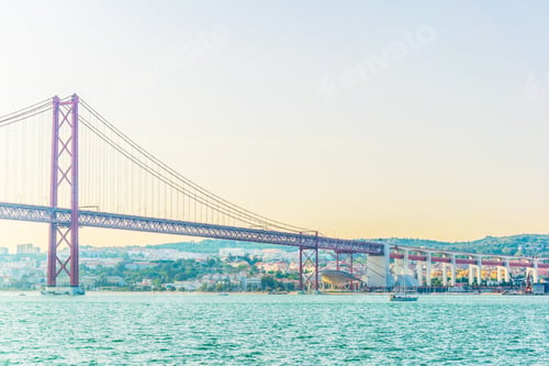 Preview: Puente 25 De Abril Bridge In Lisbon, Portugal.