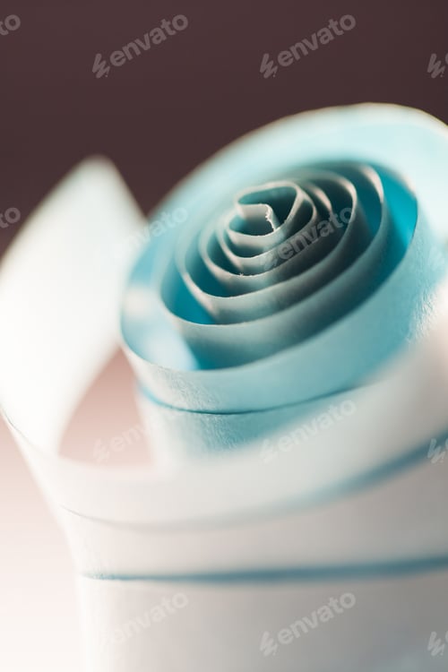Preview: Macro, Abstract Picture Of Colored Paper Spirals On Paper Background