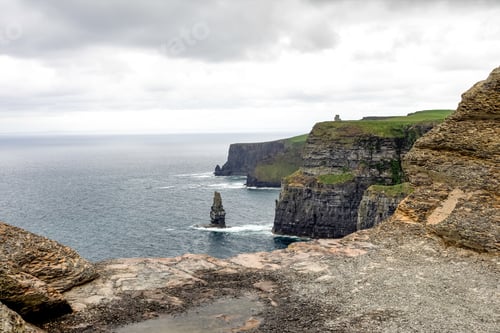 Preview: The Cliffs Of Moher Are Sea Cliffs Located At The Southwestern Edge Of The Burren Region In County