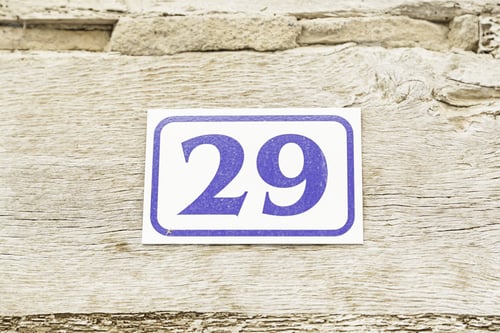 Preview: Number Twenty-Nine In A Wall, Detail Of A Number Of Information In A House, Odd Number