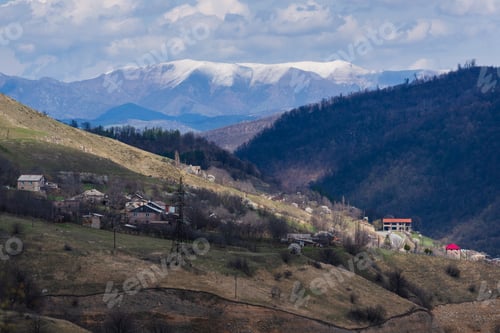Preview: Amazing Spring Landscape With Trees And Mountains, Armenia