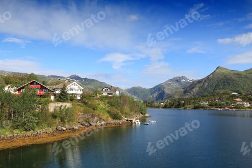 Preview: Lofoten Islands In Arctic Norway. Svolvaer Town View On Austvagoya Island.