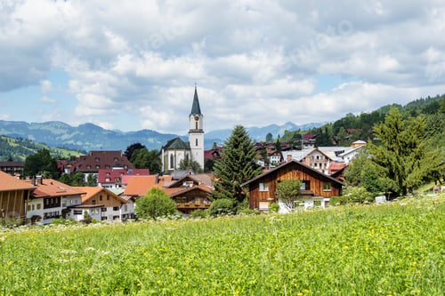 Preview: View Of Bad Hindelang, Bavaria, Germany