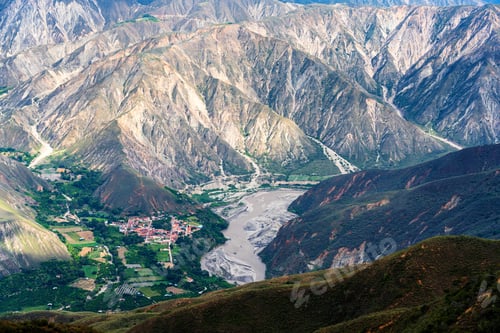 Preview: View Of Chicamocha Canyon In Colombia In The Andes Mountain Range. South America