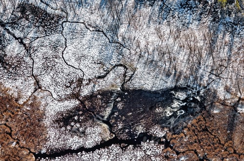 Preview: Aerial View Over The Small River And Swampy Area
