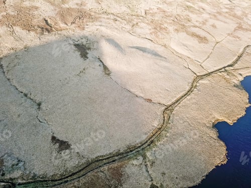 Preview: Aerial View Looking Towards March Haigh Reservoir, Kirklees, West Yorkshire, Uk