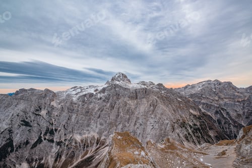 Preview: Cloudy Panorama On A Autumn Day In Julian Alps.