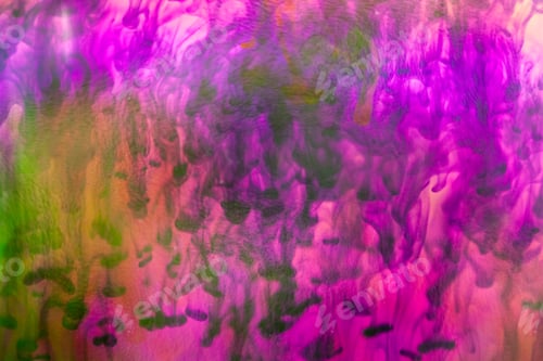 Preview: Abstract Composition With Ink And Small Bubbles. Beautiful Background, Texture And Colors
