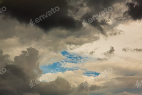 Preview: Stormy Sky. Dark Clouds Before A Thunderstorm In The Sky. Natural Background.