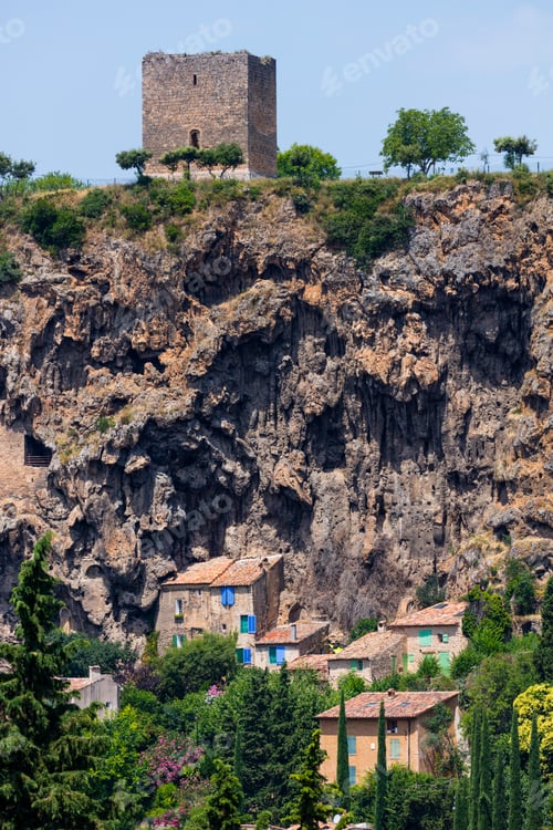 Preview: Quinson Village In Gorges Du Verdon Canyon Natural Park Of The Alps In Haute Provence Region Of