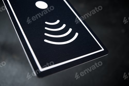 Preview: Hotel Contactless Card On A Black Table.