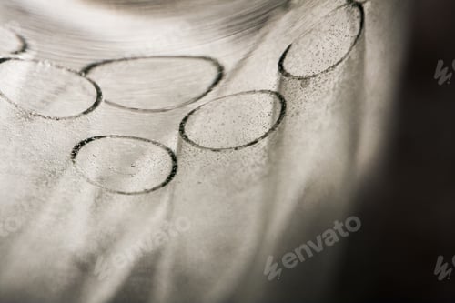 Preview: Black And White Abstract Underwater Composition With Bubbles, Tubes, Lines And Light